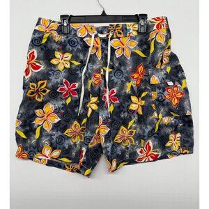 Xelosette Board Shorts Womens 14 11" Floral Beach Swim Trunks